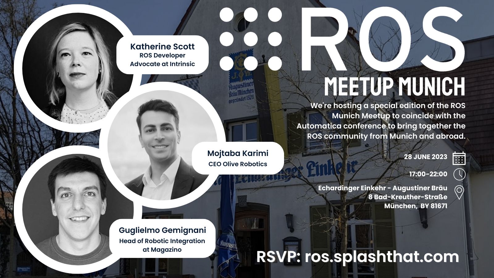 Join Olive Robotics for an exciting #ROS meetup in Munich on June 28th